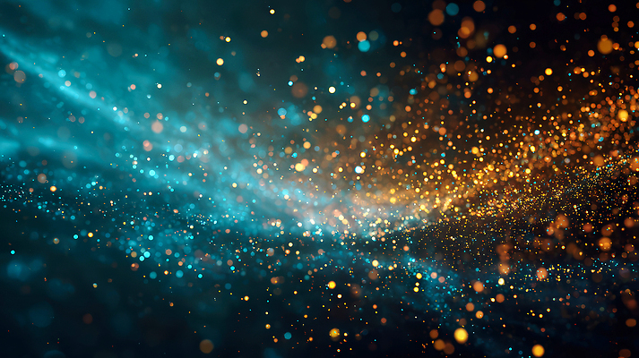 JPG 모양 편집이미지 예술 컬러 백그라운드 모션 추상 파란색 빛 반짝임 우주 디지털 주황색 공간 흐름 입자 이미지편집 AI컴퓨터그래픽 AI콘텐츠 컨셉 무늬 파일형식