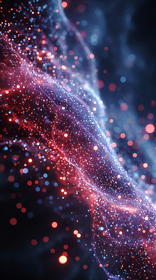 JPG 편집이미지 컬러 백그라운드 빨간색 파란색 빛 우주 어둠 흐름 점 크기 신비 뷰티풀 현상 이미지편집 AI컴퓨터그래픽 AI콘텐츠 컨셉 파일형식