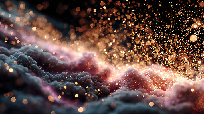 JPG 편집이미지 별 빛 반짝임 우주 공간 입자 혼합 우주선 장면 가스 성운 물질 현상 이미지편집 AI컴퓨터그래픽 AI콘텐츠 자연요소 모션 파일형식