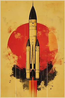 JPG 디자인 과학 여행 일러스트 상상 하늘 불꽃 기술 흑백 그래픽 태양 노란색 우주 행성 로켓 빈티지 연기 발사 우주선 그림 탐사 발사대 국내일러스트 AI일러스트 AI콘텐츠 자연요소 컬러 컨셉 불 촬영기법 파일형식