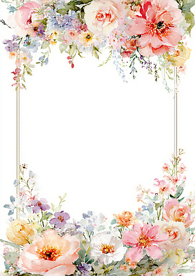 JPG 디자인 꽃 감정 예술 분홍색 컬러 꽃다발 백그라운드 일러스트 결혼식 문구용품 수채화 그래픽 장식 노란색 정원 보라색 테두리 창의력 국내일러스트 AI일러스트 AI콘텐츠 식물 결혼 오브젝트 파일형식