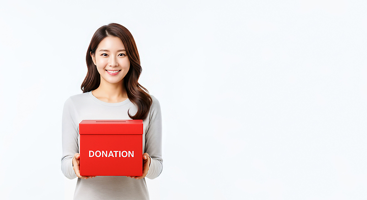 JPG 편집이미지 여자 모션 상자 봉사 도움 나눔 기부 공동체 자선 지원 참여 의료성형뷰티 필요 편집실사 AI인물포토 AI콘텐츠 컨셉 사람 CG 파일형식 AI포토