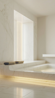 JPG 편집이미지 디자인 벽 조명 바닥 욕조 실내 인테리어 수건 스파 공간 욕실 흰색 위생 편안함 청소 모던 대리석 편집실사 AI포토 AI콘텐츠 컬러 재료 내부 위생용품 감각 CG 파일형식