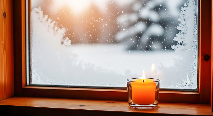 JPG 편집이미지 겨울 촛불 창문 자연 아침 조명 선반 실내 따뜻함 풍경 저녁 눈내림 편집실사 AI포토 AI콘텐츠 주간 계절 가구 초 눈_날씨 내부 야간 CG 생태계 파일형식