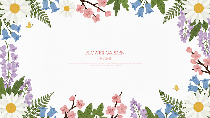 식물 꽃 프레임 생태계 파일형식 정원 테두리 디자인 백그라운드 장식 자연 예술 잎 컬러 뷰티풀 계절 오브젝트 수채화 PSD 일러스트 국내일러스트 꽃프레임