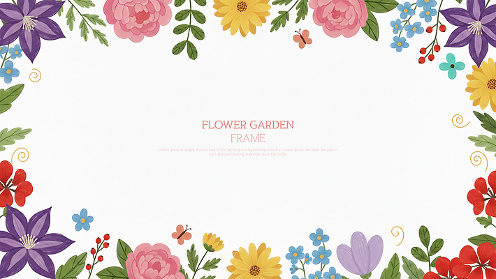 PSD 식물 디자인 꽃 예술 컬러 꽃다발 백그라운드 일러스트 자연 생명 프레임 밝음 그래픽 장식 여름 정원 테두리 원예 화사함 꽃프레임 뷰티풀 국내일러스트 계절 컨셉 취미 생태계 파일형식