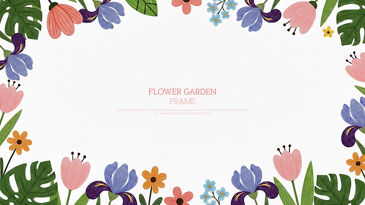 PSD 식물 디자인 꽃 예술 컬러 백그라운드 잎 꽃무늬 패턴 일러스트 자연 프레임 그래픽 장식 정원 그림 이미지 꽃프레임 생동감 국내일러스트 무늬 생태계 파일형식