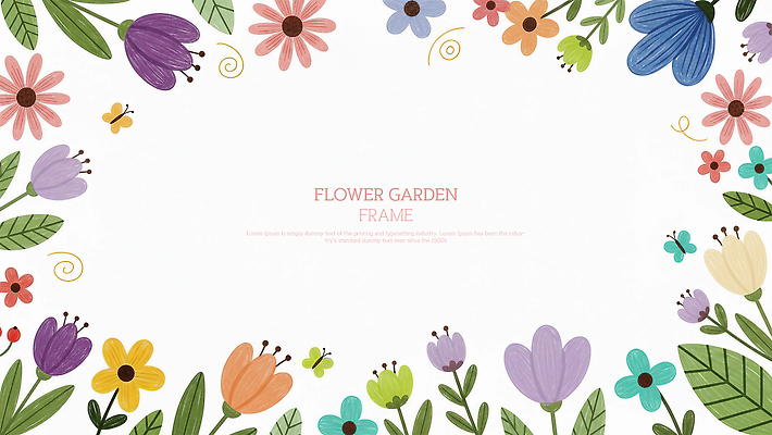 PSD 식물 디자인 계절 꽃 예술 컬러 나비 백그라운드 잎 일러스트 포장 자연 여름 정원 흰색 테두리 꽃프레임 뷰티풀 국내일러스트 곤충 프레임 생태계 파일형식