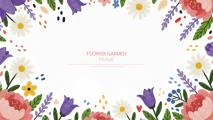 PSD 식물 디자인 꽃 예술 컬러 일러스트 자연 프레임 장식 정원 봄 관찰 배열 식물원 심플 조화 꽃프레임 구성 뷰티풀 국내일러스트 계절 모션 생태계 파일형식