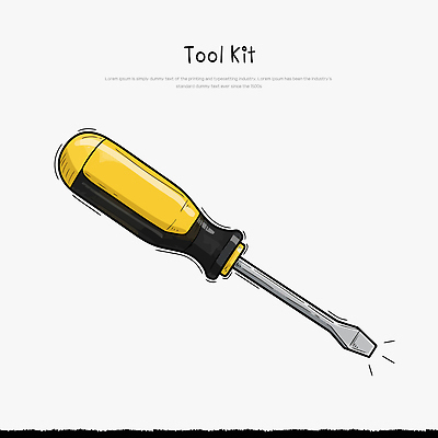 일러스트 재료 기술 손잡이 기계 도구 공구 나사 작업 드라이버 수리 조정 조립 수리도구 국내일러스트 AI파일 수상스포츠 파일형식 벡터