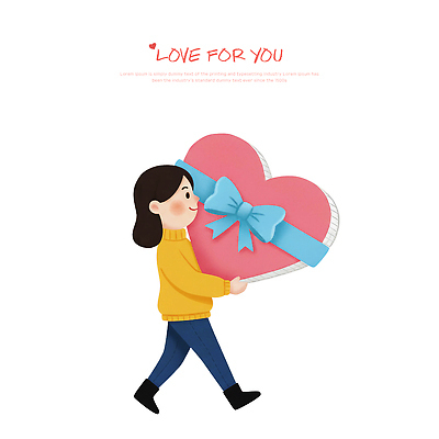 PSD 손 기념일 감정 리본 분홍색 컬러 일러스트 포장 선물 사랑 사람 이벤트 친구 상자 걷기 하트 표현 생일 크기 그림 장면 국내일러스트 모양 관계 모션 신체부위 파일형식