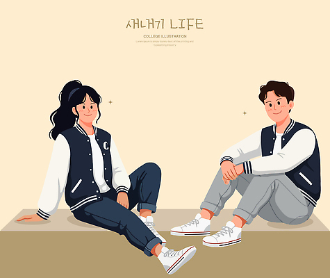학생 라이프스타일 옷 여자 교육 남자 대학생 컨셉 의자 학교 관계 표정 말하기 사람 라이프 파일형식 벡터 벤치 캐주얼 남학생 여학생 대화 시간 공간 일상 대학교 친구 모임 모션 청소년 웃음 방과후 자유 AI파일 일러스트 국내일러스트 캠퍼스라이프 대학생라이프 신입생