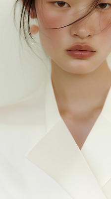 JPG 모델 편집이미지 응시 옷 패션 얼굴 백그라운드 바람 밝음 청춘 뷰티 카메라 흰색 표현 단순화된 의료성형뷰티 스타일 편집실사 AI인물포토 AI콘텐츠 자연요소 시선 컬러 컨셉 날씨 신체부위 전자제품 CG 파일형식 AI포토