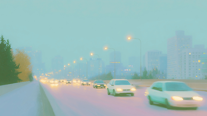 자연요소 건축물 길 육상교통 컨셉 교통시설 모션 날씨 라이프 야간 국민 파일형식 도로 자동차 도시 운전 저녁 빛 흐림 거리 교통 이동 백그라운드 풍경 건물 차선 시민 일상 환경 일러스트 국내일러스트 JPG