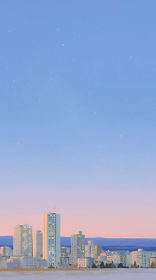 JPG 별 분홍색 컬러 하늘색 일러스트 자연 하늘 조명 풍경 빌딩 건물 일상 파란색 도시 시간 야간 저녁 국내일러스트 AI일러스트 AI콘텐츠 자연요소 건축물 라이프 생태계 파일형식