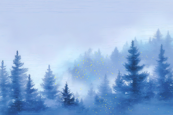 JPG 나무 여행 겨울 일러스트 자연 날씨 산 풍경 일상 초록색 파란색 고요 새벽 탐험 안개 점 보호 숲 생태계 지역 조화 국내일러스트 AI일러스트 AI콘텐츠 자연요소 식물 계절 컬러 컨셉 라이프 파일형식