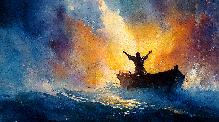 JPG 감정 물결 바다 일러스트 모션 자연 하늘 아침 수채화 사람 풍경 물 빛 기쁨 예수 수면 저녁 장면 풍랑 국내일러스트 AI일러스트 AI콘텐츠 주간 자연요소 파도 신_종교 야간 생태계 파일형식