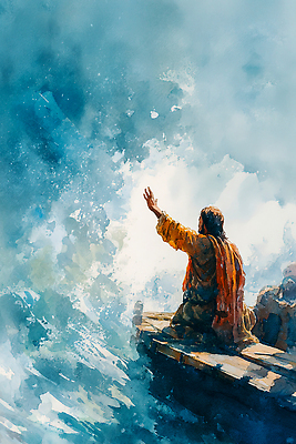 JPG 손 종교 물결 예술 바다 일러스트 모션 자연 하늘 아침 사람 풍경 해변 물 도전 예수 보트 저녁 그림 풍랑 국내일러스트 AI일러스트 AI콘텐츠 주간 자연요소 파도 배_교통 신체부위 신_종교 야간 생태계 파일형식