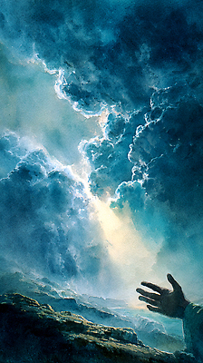 JPG 손 컬러 일러스트 자연 하늘 조명 형상 풍경 빛 반사 공간 회색 예수 방향 뷰티풀 풍랑 국내일러스트 AI일러스트 AI콘텐츠 파도 신체부위 신_종교 생태계 파일형식