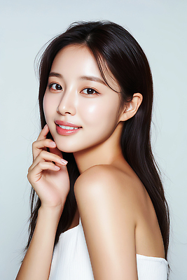 JPG 편집이미지 손 여자 얼굴 포즈 백그라운드 자연 표정 밝음 미소 화장 뷰티 깨끗함 피부 이미지 뷰티풀 의료성형뷰티 스타일 편집실사 AI인물포토 AI콘텐츠 컨셉 사람 신체부위 CG 생태계 파일형식 AI포토