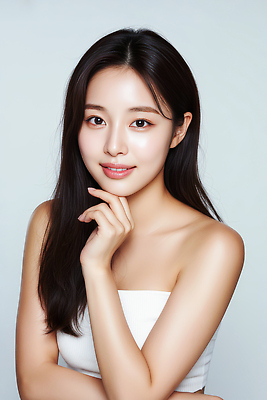 JPG 모델 편집이미지 손 여자 얼굴 포즈 백그라운드 미소 뷰티 머리 흐름 피부 턱 뷰티풀 의료성형뷰티 스타일 편집실사 AI인물포토 AI콘텐츠 컨셉 표정 사람 신체부위 CG 파일형식 AI포토