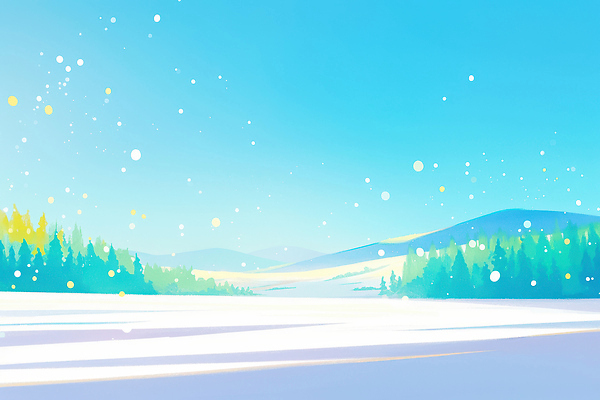 JPG 나무 감정 겨울 일러스트 자연 하늘 날씨 산 풍경 야외 일상 파란색 고요 산책 흰색 마음 눈송이 숲 평야 국내일러스트 AI일러스트 AI콘텐츠 식물 계절 컬러 휴식 눈_날씨 라이프 생태계 파일형식