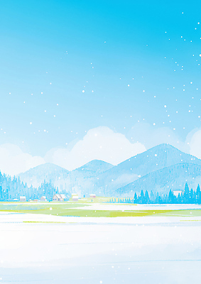 JPG 나무 계절 컬러 겨울 일러스트 자연 하늘 아침 날씨 산 거리 풍경 경사 초원 야외 촬영 고요 눈송이 지역 풍경화 국내일러스트 AI일러스트 AI콘텐츠 주간 식물 눈_날씨 그림 생태계 파일형식