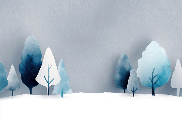 JPG 나무 예술 컬러 백그라운드 겨울 일러스트 자연 하늘 추상 형상 풍경 물감 신선 차가움 숲 장면 조용 흐림 뷰티풀 상상력 국내일러스트 AI일러스트 AI콘텐츠 식물 계절 무늬 날씨 미술도구 생태계 파일형식