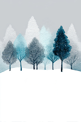 식물 계절 길 컬러 크리스마스 눈_날씨 생태계 파일형식 숲 나무 겨울 풍경 자연 파란색 회색 흰색 눈내림 크리스마스트리 수목 산책로 뷰티풀 환경 일러스트 국내일러스트 JPG