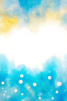 JPG 여유 컬러 일러스트 자연 하늘 수채화 풍경 일상 물 여름 파란색 햇빛 노란색 공백 점 원형 화사함 국내일러스트 AI일러스트 AI콘텐츠 자연요소 도형 계절 감정 컨셉 라이프 태양 생태계 파일형식