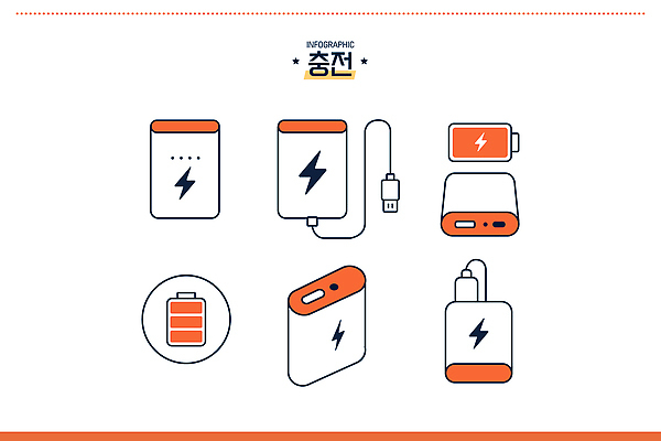 디자인 일러스트 모바일 기술 전자제품 기계 인포그래픽 장비 전선 전기에너지 연결 건전지 USB 충전 사용방법 국내일러스트 AI파일 에너지 방법 파일형식 벡터