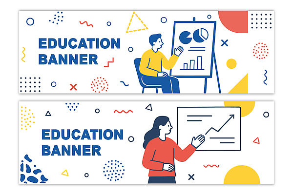 템플릿 디자인 배너 배너템플릿 여자 교육 남자 컬러 비즈니스 그래프 설명 그래픽 학습 정보 발표 서류판 배너세트 AI파일 모션 사람 세트 사무용품 파일형식 벡터