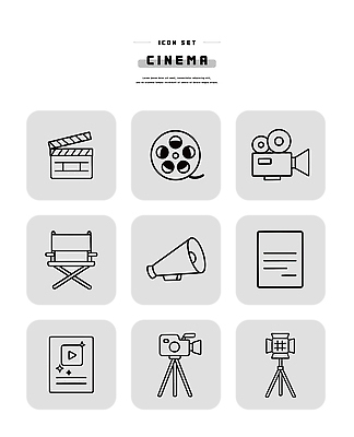 편집 의자 일러스트 스튜디오 조명 카메라 촬영 소리 감독 필름 영화 영상 국내일러스트 AI파일 직업 가구 문화예술 전자제품 파일형식 벡터