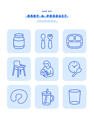 식기 접시 디자인 어린이 시계 의자 일러스트 빨대 컵 아기용품 도구 아기 젖병 상품 수유 국내일러스트 AI파일 가구 사람 오브젝트 파일형식 벡터