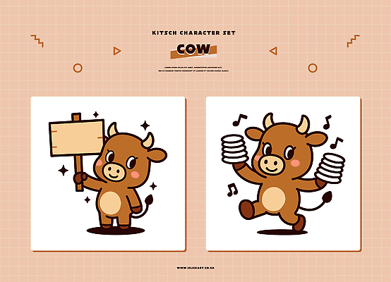 동물 캐릭터 디자인 컬러 백그라운드 일러스트 모션 그래픽 귀여움 케이크 춤 아기 신선 표지판 소 즐거움 일러캐릭터 AI파일 감정 컨셉 포유류 문화예술 디저트 알림판 사람 파일형식 벡터