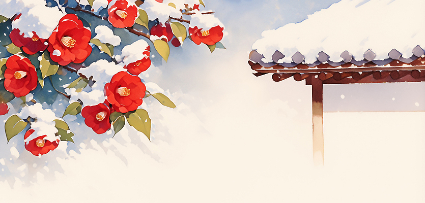 JPG 나무 식물 전통 꽃 컬러 백그라운드 겨울 일러스트 자연 유리 지붕 날씨 한옥 주택 한국 눈꽃 풍경 대학교 기와지붕 동백 눈사태 국내일러스트 AI일러스트 AI콘텐츠 한국전통 계절 아시아 고건축 학교 재질 눈_날씨 기와 건물 생태계 파일형식