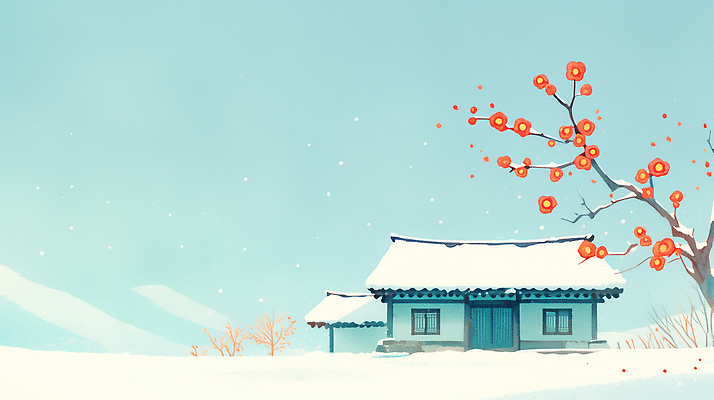 JPG 나무 꽃 겨울 일러스트 자연 하늘 날씨 휴식 한옥 주택 실내 풍경 야외 평화 얼음 시골 눈송이 차가움 기와지붕 동백 조화 국내일러스트 AI일러스트 AI콘텐츠 자연요소 식물 한국전통 계절 컨셉 고건축 지붕 눈_날씨 기와 내부 건물 생태계 파일형식