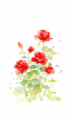 JPG 식물 꽃 예술 컬러 꽃다발 백그라운드 잎 일러스트 자연 생명 수채화 장식 빨간색 초록색 장미 전시 꽃집 그림 부드러움 뷰티풀 국내일러스트 AI일러스트 AI콘텐츠 상점 감각 생태계 파일형식