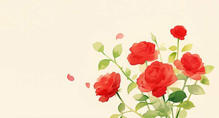 JPG 식물 꽃 감정 예술 컬러 꽃다발 백그라운드 일러스트 자연 수채화 풍경 빨간색 장미 정원 봄 그림 화가 부드러움 화사함 뷰티풀 정물화 국내일러스트 AI일러스트 AI콘텐츠 직업 계절 컨셉 감각 생태계 파일형식