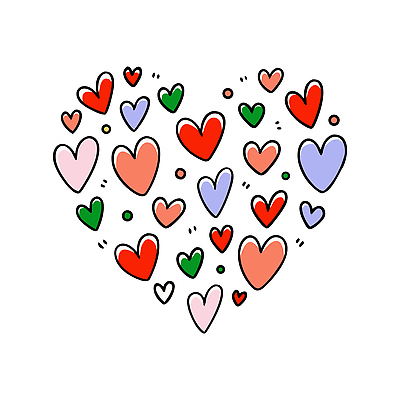 도형 디자인 커플 기념일 감정 예술 분홍색 컬러 백그라운드 패턴 일러스트 형상 사랑 장식 빨간색 초록색 파란색 하트 표현 생일 국내일러스트 AI파일 모양 무늬 관계 이벤트 파일형식 벡터