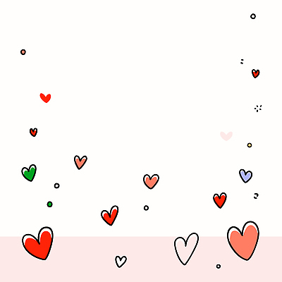 캐릭터 감정 분홍색 컬러 일러스트 도안 모션 설계 사랑 장식 빨간색 초록색 귀여움 보라색 하트 표현 분위기 그림 상승 창작 국내일러스트 AI파일 모양 컨셉 파일형식 벡터