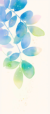 JPG 식물 계절 세로배너 컬러 백그라운드 잎 일러스트 자연 생명 나뭇잎 수채화 여름 햇빛 성장 흔들림 국내일러스트 AI일러스트 AI콘텐츠 배너 모션 세로 태양 생태계 파일형식