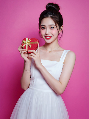 JPG 편집이미지 헤어스타일 드레스 여자 분홍색 포즈 백그라운드 발렌타인데이 선물 미소 화장 기쁨 하트 축하 생일 턱선 의료성형뷰티 편집실사 AI인물포토 AI콘텐츠 모양 옷 기념일 감정 컬러 컨셉 데이이벤트 표정 사람 뷰티 CG 턱 파일형식 AI포토