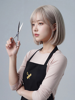 JPG 편집이미지 손 여자 패션 포즈 백그라운드 사람 머리카락 머리 자신감 미용실 미용사 고객 스타일리스트 의료성형뷰티 편집실사 AI인물포토 AI콘텐츠 직업 감정 신체부위 뷰티샵 CG 파일형식 AI포토