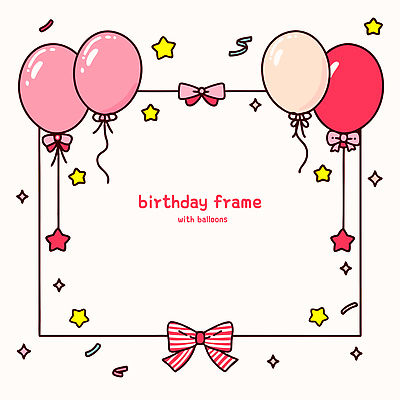 디자인 기념일 행복 별 컬러 백그라운드 일러스트 기념 프레임 이벤트 그래픽 장식 파티 축제 축하 생일 초대장 풍선 국내일러스트 AI파일 자연요소 감정 컨셉 카드_감사 파일형식 벡터