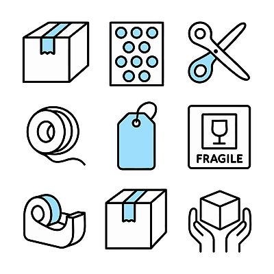 손 일러스트 포장 경고 상자 꼬리표 도구 이사 상품 오브젝트 준비 상업 테이프 정리 전송 국내일러스트 AI파일 문구용품 신체부위 라벨 파일형식 벡터
