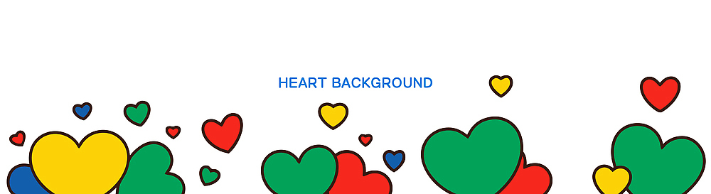 템플릿 디자인 배너템플릿 가로배너 컬러 백그라운드 패턴 사랑 그래픽 장식 귀여움 흰색 현수막 하트 그림 심플 동심 AI파일 모양 배너 감정 컨셉 무늬 가로 파일형식 벡터