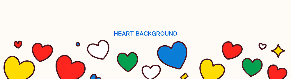 템플릿 디자인 배너템플릿 가로배너 컬러 백그라운드 패턴 사랑 웃음 그래픽 장식 빨간색 초록색 파란색 노란색 현수막 하트 단순화된 AI파일 모양 배너 감정 무늬 표정 가로 파일형식 벡터