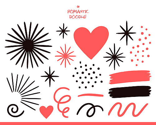 모양 디자인 감정 별 선 컬러 패턴 일러스트 도안 발렌타인데이 그래픽 장식 세트 로맨틱 하트 표현 점 낙서 배열 그림 뷰티풀 창의력 국내일러스트 AI파일 자연요소 컨셉 무늬 데이이벤트 파일형식 벡터