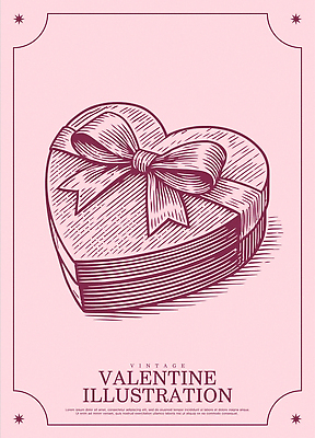 디자인 기념일 리본 예술 분홍색 컬러 패턴 일러스트 발렌타인데이 선물 사랑 세부 미술 상자 초콜릿 로맨틱 하트 그림 국내일러스트 AI파일 모양 감정 컨셉 무늬 데이이벤트 문화예술 디저트 필리핀 이벤트 파일형식 벡터